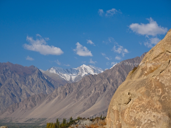 Karakorum ranges and the ancient paintings.
